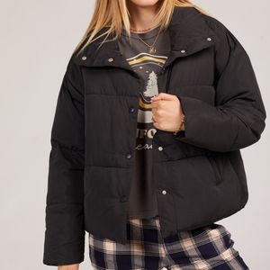 Free People Black Puffer Jacket